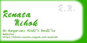 renata mihok business card