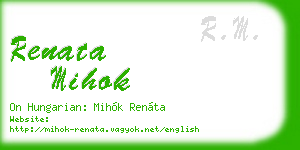 renata mihok business card